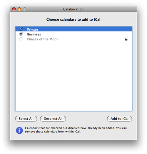Google Calaboration for iCal